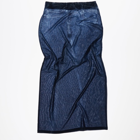 ZARA DENIM LOOK SKIRT - Picture 5 of 7